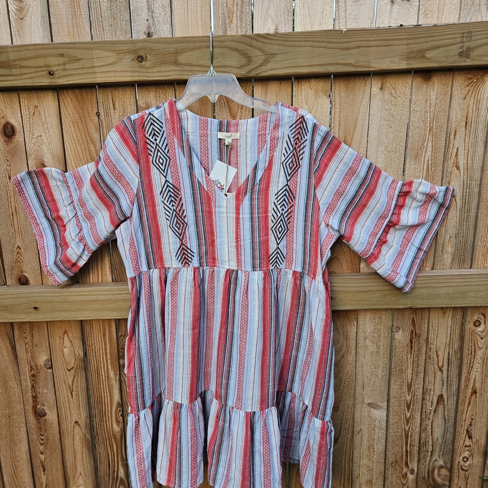 Easel Multicolor Striped Dress